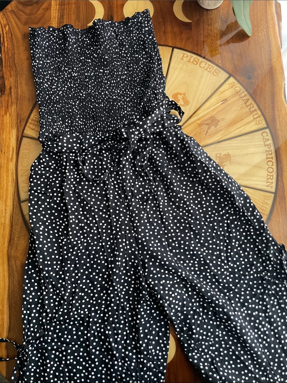 Polka dot jumpsuit / beach cover up